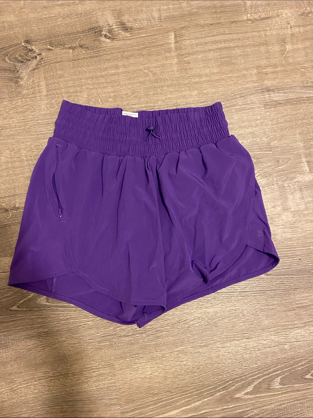 all in motion Purple Women's Athletic Shorts with Smocked Waist
